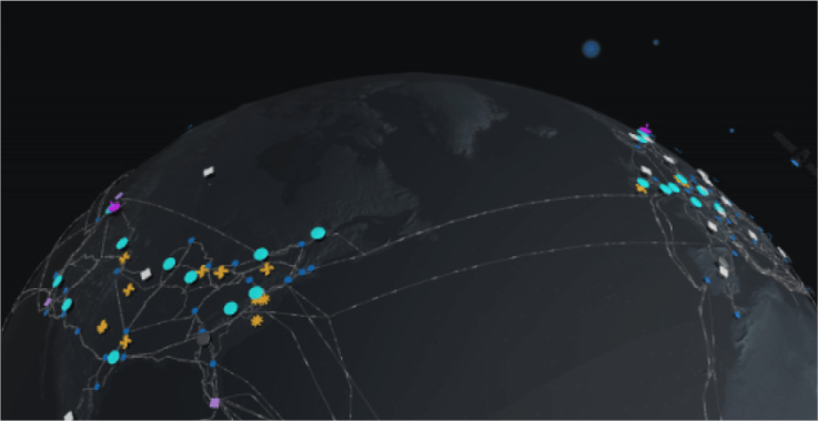 Global map marked with all locations of available Azure regions and Availability zones